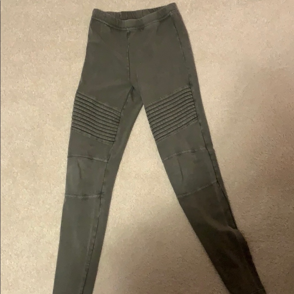 Army green leggings